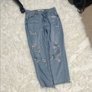 Altar'd State Blue Boyfriend Jeans Casual Style